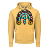 Vintage Mustard cross rainbow Vintage Hoodie - JahusDesignShop