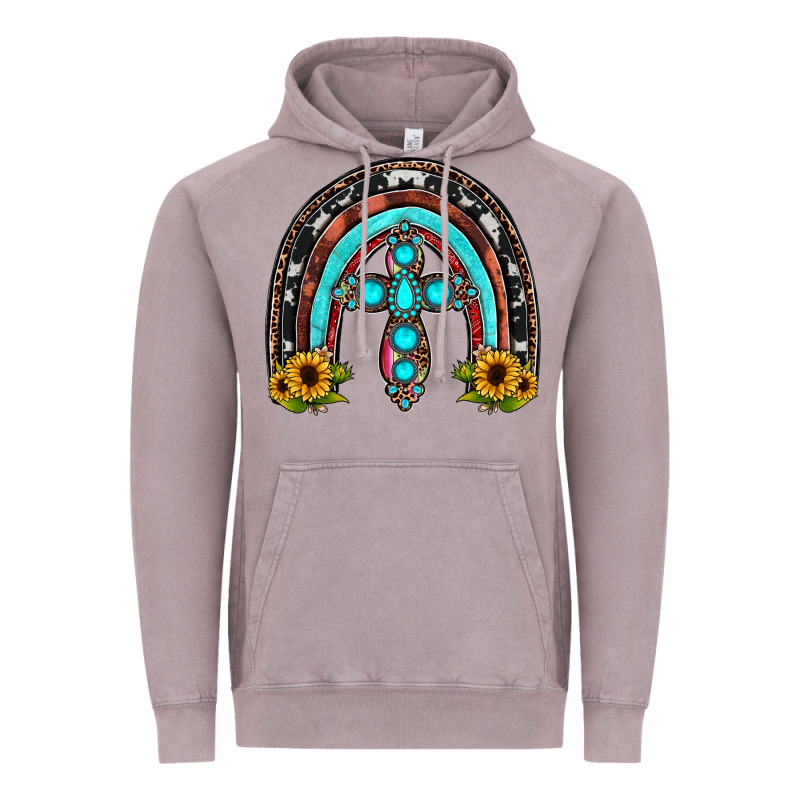 Cross Rainbow Vintage Hoodie by JahusDesignShop | Teevron