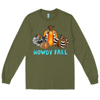 Army Green howdy fall Long Sleeve Tee - JahusDesignShop