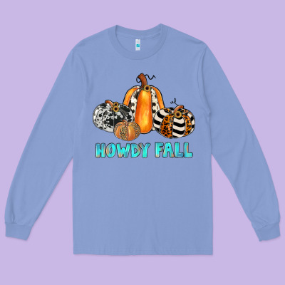 Howdy Fall Long Sleeve Tee Designed By Jahusdesignshop