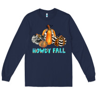 Navy howdy fall Long Sleeve Tee - JahusDesignShop