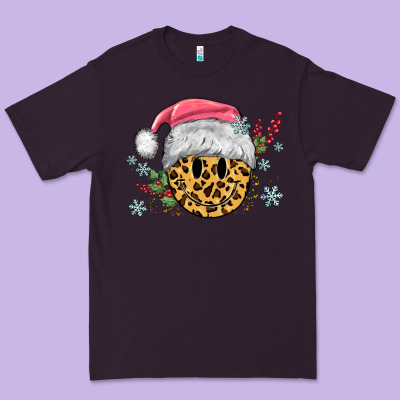 Premium Tee leopard smiley face