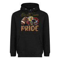 Black small town big pride maroon yellow Heavyweight Hoodie - MaliasSmallBusiness