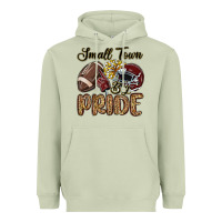 Matcha small town big pride maroon yellow Heavyweight Hoodie - MaliasSmallBusiness