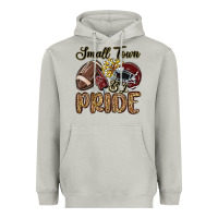 Moon Dust small town big pride maroon yellow Heavyweight Hoodie - MaliasSmallBusiness