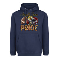Navy small town big pride maroon yellow Heavyweight Hoodie - MaliasSmallBusiness