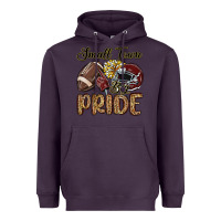 Plum small town big pride maroon yellow Heavyweight Hoodie - MaliasSmallBusiness
