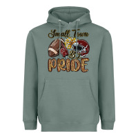 Sage small town big pride maroon yellow Heavyweight Hoodie - MaliasSmallBusiness