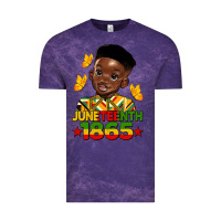 Cloud Purple juneteenth 1865 black boy Vintage Tee - HRA Design Shop