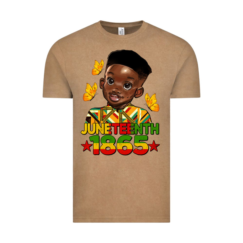 Juneteenth 1865 Black Boy Vintage Tee by HRA Design Shop | Teevron