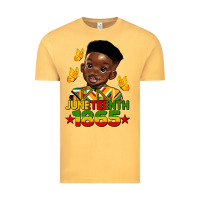 Vintage Mustard juneteenth 1865 black boy Vintage Tee - HRA Design Shop