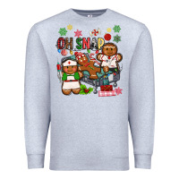 Heather Grey oh snap christmas Premium Sweatshirt - MaliasSmallBusiness