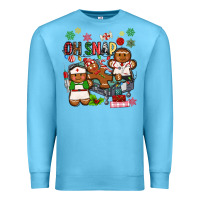 Ocean Blue oh snap christmas Premium Sweatshirt - MaliasSmallBusiness
