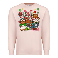 Pale Pink oh snap christmas Premium Sweatshirt - MaliasSmallBusiness