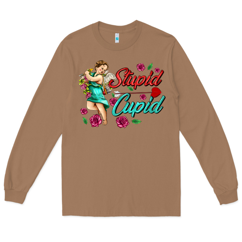 Stupid Cupid Long Sleeve Tee by AdoDesignShop | Teevron