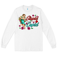 White stupid cupid Long Sleeve Tee - AdoDesignShop