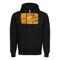 Black Mango Background Zipper Hoodie - Jasminsmagicworld