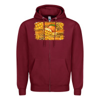 Burgundy Mango Background Zipper Hoodie - Jasminsmagicworld
