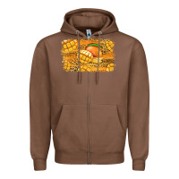 Chestnut Mango Background Zipper Hoodie - Jasminsmagicworld