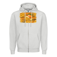 Dove Grey Mango Background Zipper Hoodie - Jasminsmagicworld