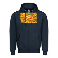 Navy Mango Background Zipper Hoodie - Jasminsmagicworld