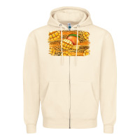 Sandshell Mango Background Zipper Hoodie - Jasminsmagicworld