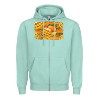 Seafoam Mango Background Zipper Hoodie - Jasminsmagicworld