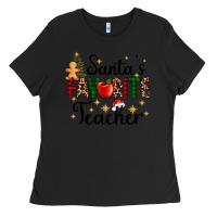Black santa's favorite teacher Ladies Tee - AdoDesignShop
