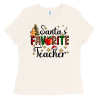 Bone santa's favorite teacher Ladies Tee - AdoDesignShop