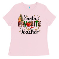 Santa's Favorite Teacher Ladies Tee | Teevron