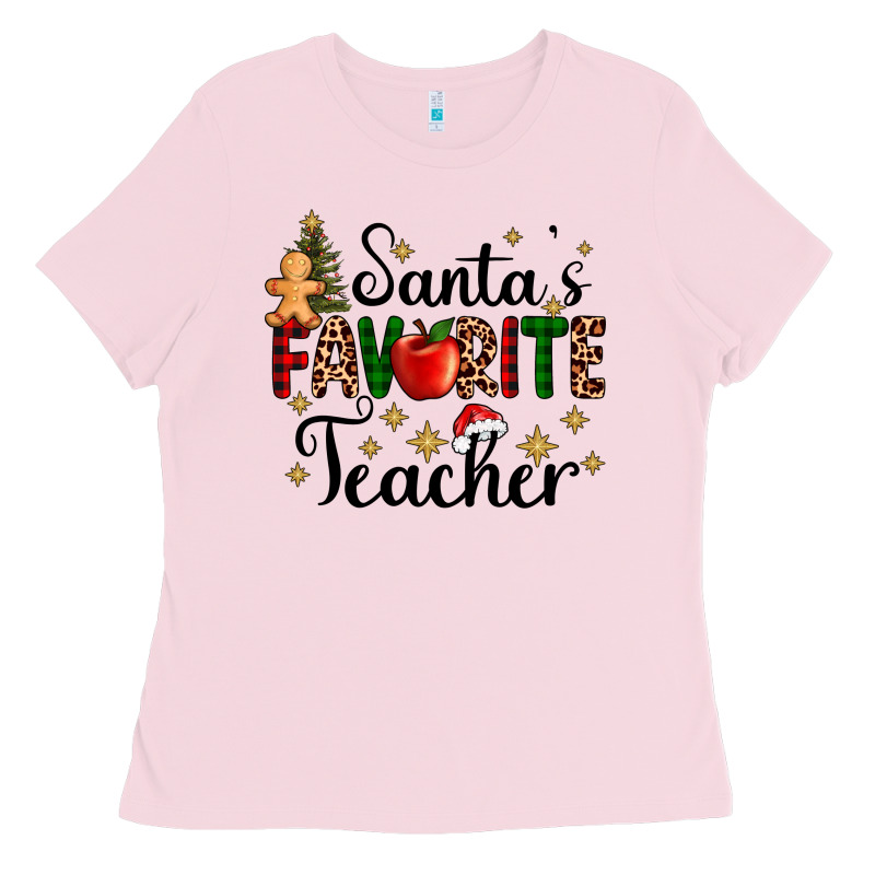 Santa's Favorite Teacher Ladies Tee by AdoDesignShop | Teevron