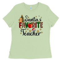 Matcha santa's favorite teacher Ladies Tee - AdoDesignShop