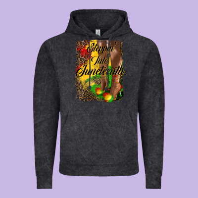 Steppin'  Into Juneteenth Vintage Hoodie Designed By Hra Design Shop