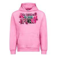 Fuchsia Pink In October we wear pink Cancer Awareness Urban Hoodie - HowdyJamesFarm