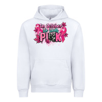 White In October we wear pink Cancer Awareness Urban Hoodie - HowdyJamesFarm