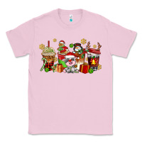 Bubblegum Pink christmas cow coffee cups Classic Tee - AdoDesignShop