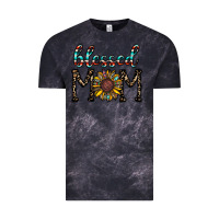 Cloud Black blessed mom Vintage Tee - CowhideDigitalArt