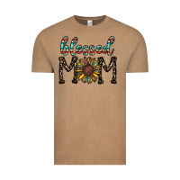 Vintage Coffee blessed mom Vintage Tee - CowhideDigitalArt