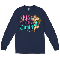 Navy no thanks cupid Long Sleeve Tee - AdoDesignShop
