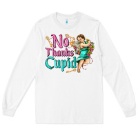 White no thanks cupid Long Sleeve Tee - AdoDesignShop