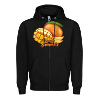 Black Mango Tropical Summer Zipper Hoodie - Jasminsmagicworld