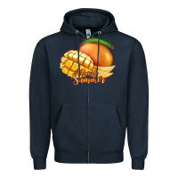 Navy Mango Tropical Summer Zipper Hoodie - Jasminsmagicworld