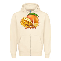 Sandshell Mango Tropical Summer Zipper Hoodie - Jasminsmagicworld