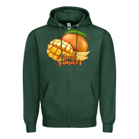 Sports Green Mango Tropical Summer Zipper Hoodie - Jasminsmagicworld