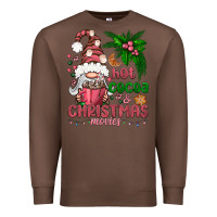 Pink Christmas Hot Cocoa And Christmas Movies Premium Sweatshirt | Teevron