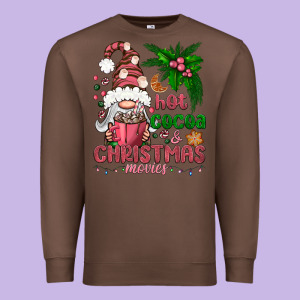 Pink Christmas Hot Cocoa And Christmas Movies Premium Sweatshirt Designed By Nancycooperartshop