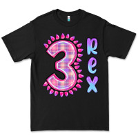 Black 3 rex pink dinosaur Premium Tee - MaliasSmallBusiness