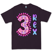 Plum 3 rex pink dinosaur Premium Tee - MaliasSmallBusiness