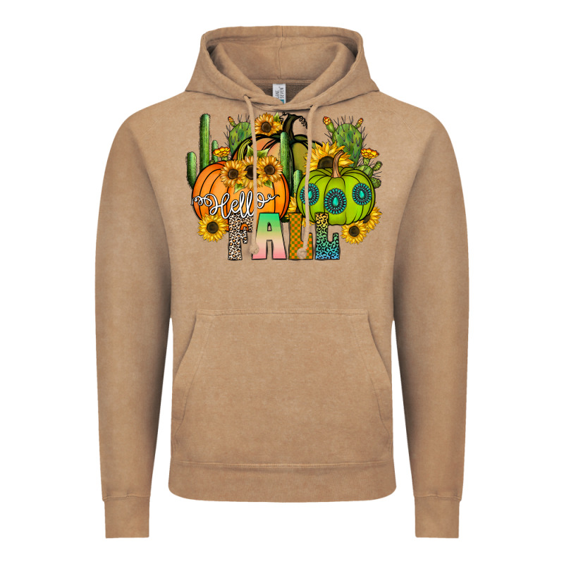 Hello Fall Vintage Hoodie by CowhideDigitalArt | Teevron