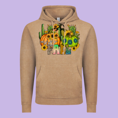 Hello Fall Vintage Hoodie Designed By Cowhidedigitalart